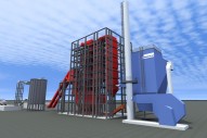 Combined heat and power system with biomass as a feedstock